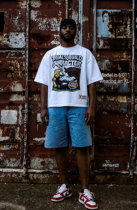 Can't Park There White Graphic Tee